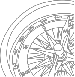 Zeichnung eines Kompass